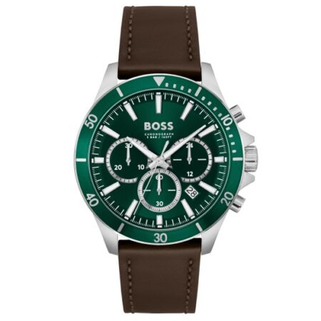 Reloj Cronógrafo Boss - Acero 45mm Esfera Verde