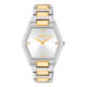 Reloj digital con brazalete de acero SS y acero IPG dorado Karat
