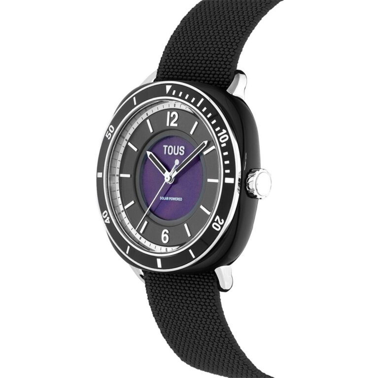 Reloj analógico de acero con brazalete elástico en color blanco Osier