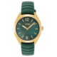 Reloj bicolor analógico con movimiento suizo, esfera de nácar y correa de caucho verde TOUS Now Lady