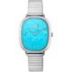 Reloj analógico Heritage Gems de acero con esfera de Turquesa