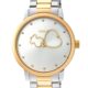 Reloj analógico Bear Time bicolor de acero/IP dorado